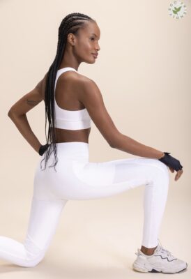 Calça Fuso Contour Rib - White